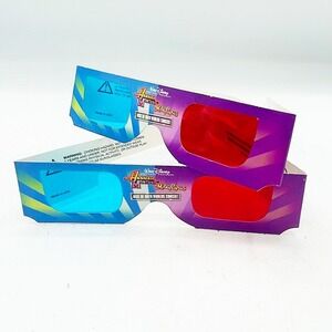 Disney Hannah Montana 3D Glasses Purple Blue Best of Both Worlds 2pk